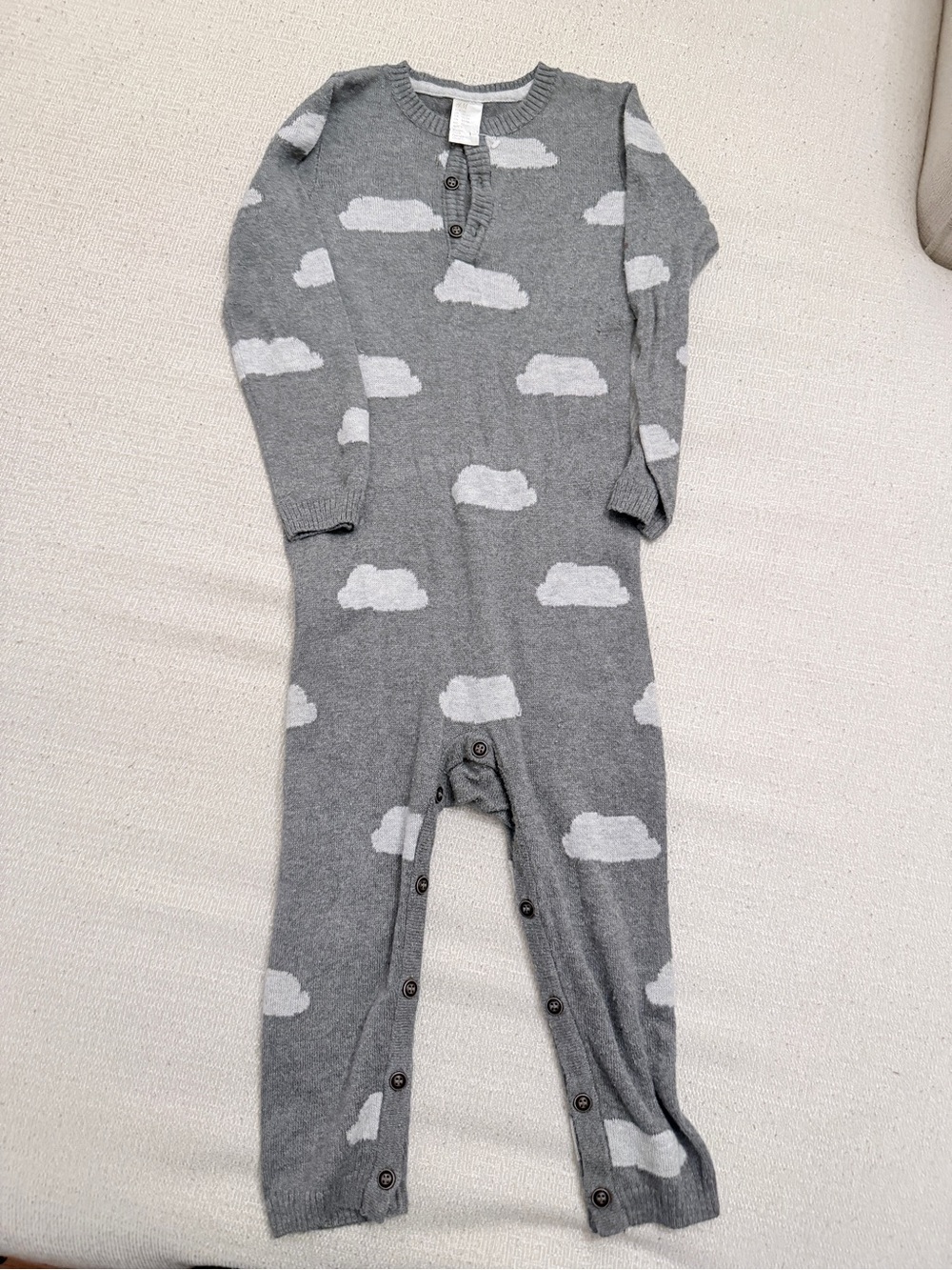 H&M baby Kids Gray Cloud One-Piece Romper